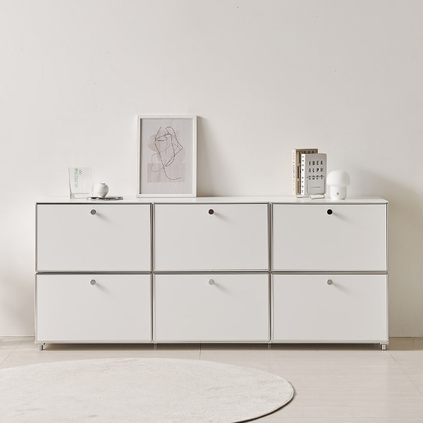 [GUUD ONLY] 에어라인 미드센추리 모듈 2단 와이드 서랍장 1800