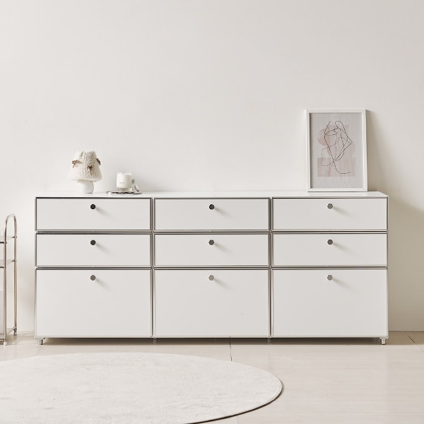 [GUUD ONLY] 에어라인 미드센추리 모듈 3단 와이드 서랍장 1800