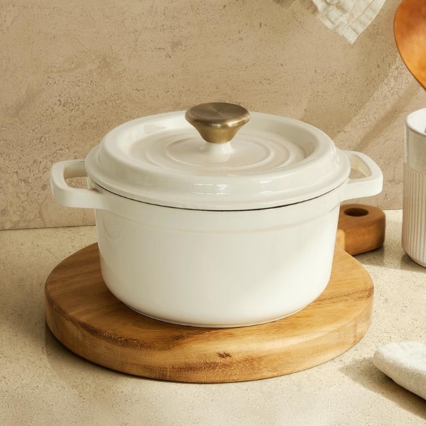 [모음딜] 크림 무쇠 주물냄비 (옵션 택1)