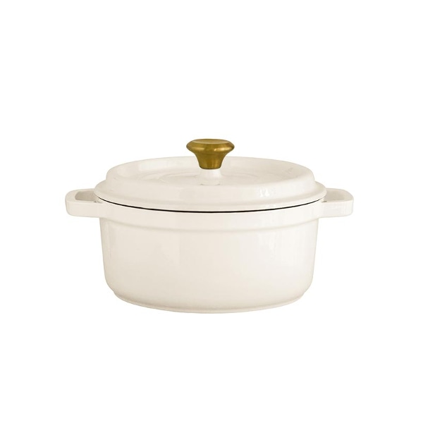 크림 무쇠 주물냄비 22cm