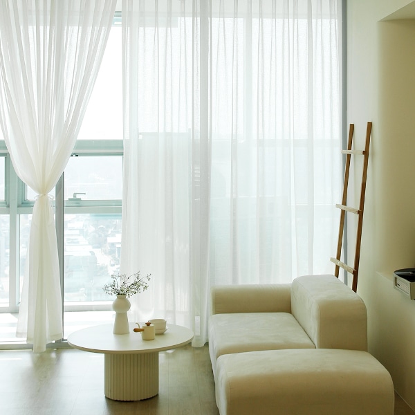 셀리나 호텔식 차르르 린넨 나비주름 맞춤제작 거실 안방 커튼 