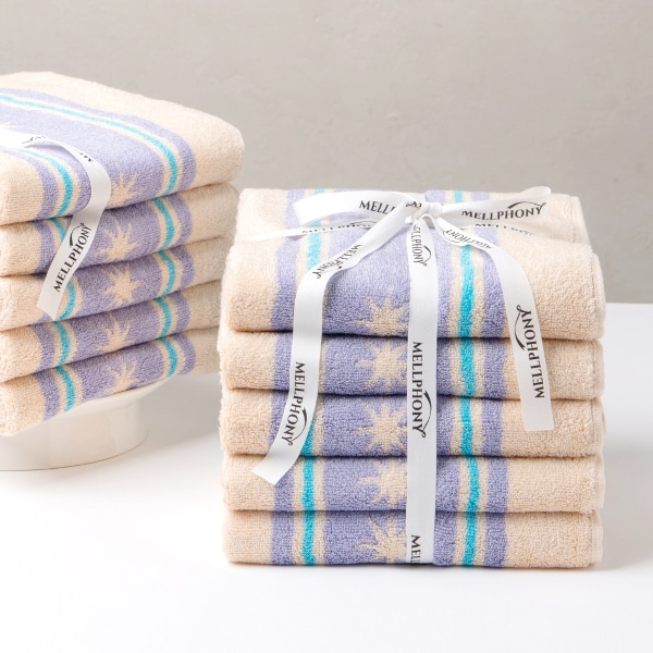 뱀부타올 200g 블라썸 퍼플소라 5장 묶음 16종 타올 빠른 흡수 수건