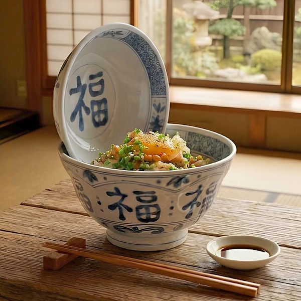 행복 돈부리 뚜껑 세트