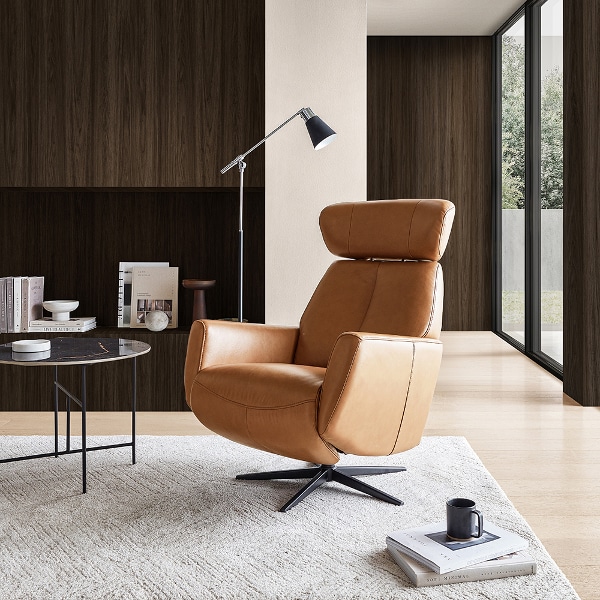 뉴눕체 1인 전동 리클라이너_브라운