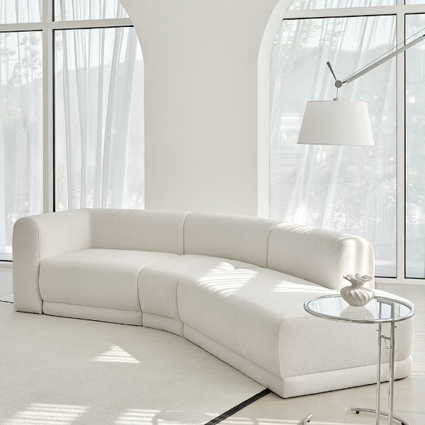 [모음딜]볼드 모듈 라운드 카우치 패브릭 하이엔드 가죽 소파 미듐하드