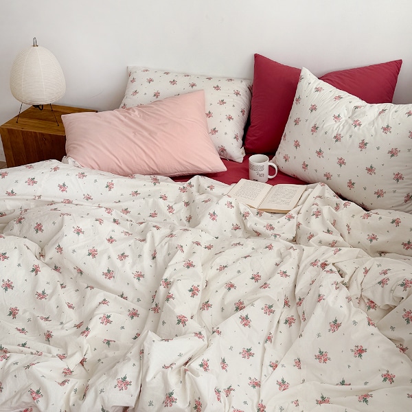 빈티지 로즈 베딩 이불베개커버 세트 SS,Q,LK