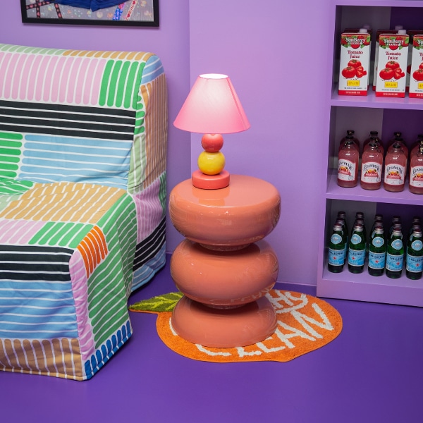 콘토우 피치코랄 사이드 테이블 & 스툴