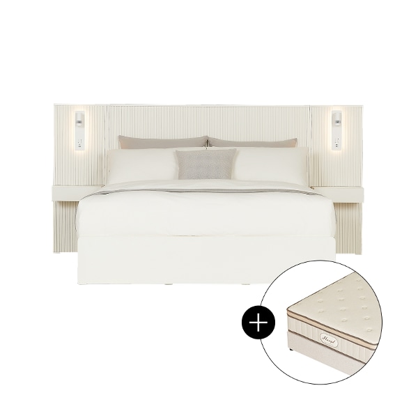 [베개증정] [by CASAMIA] 휴이드 킨슬리 수납침대 Q(패널 2EA)+펠리체 매트리스 유로탑