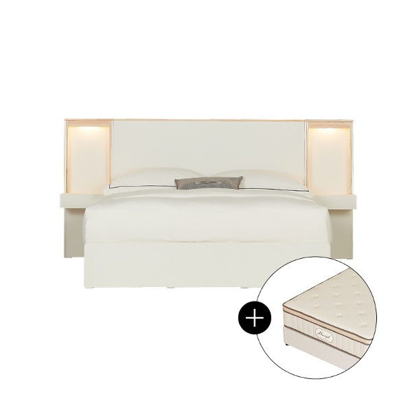 [베개증정] [by CASAMIA] 휴이드 모헨 수납침대 Q(패널 2EA)+펠리체 매트리스 유로탑