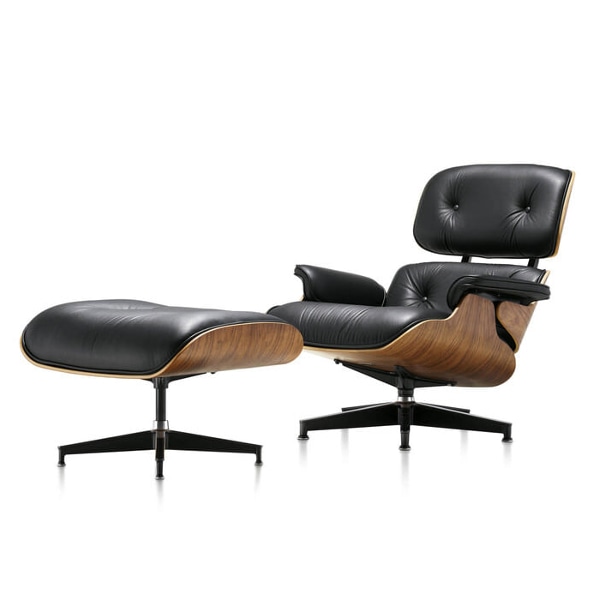 Eames Lounge Chair&Ottoman (Black/Walnut)