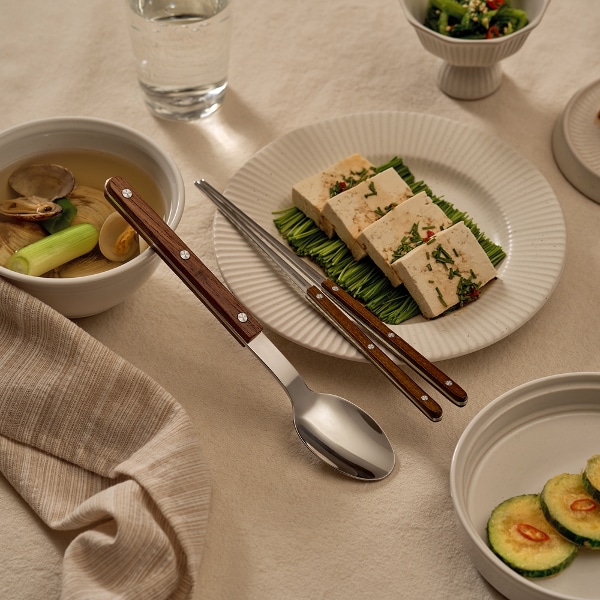 스텐 304 셀레스트 벨루어 한식세트 (스푼+찹스틱)