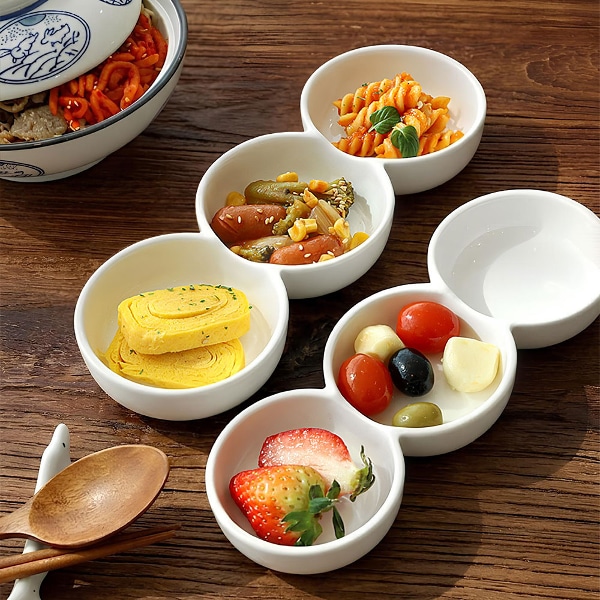 [20% 추가할인] 화이트빈 3구 나눔접시 (2size)