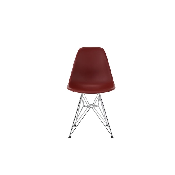 Eames Molded Plastic Side Chair (Brick Red)