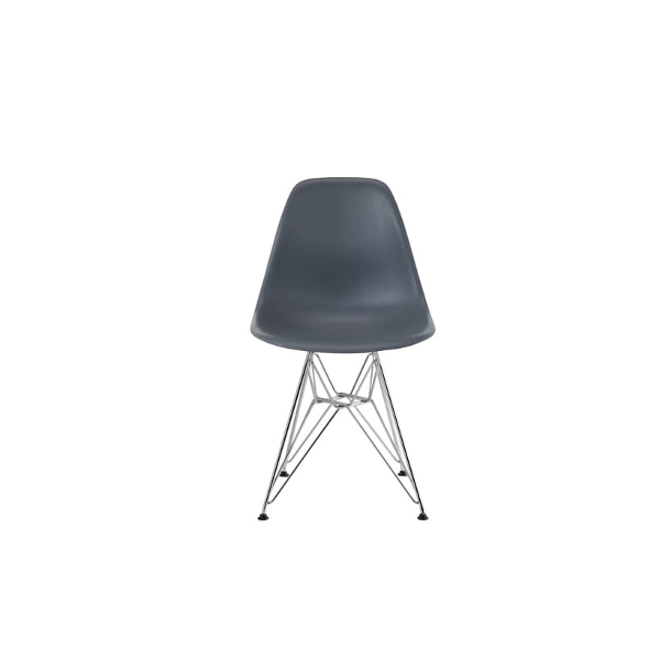 Eames Molded Plastic Side Chair (Medium Grey)