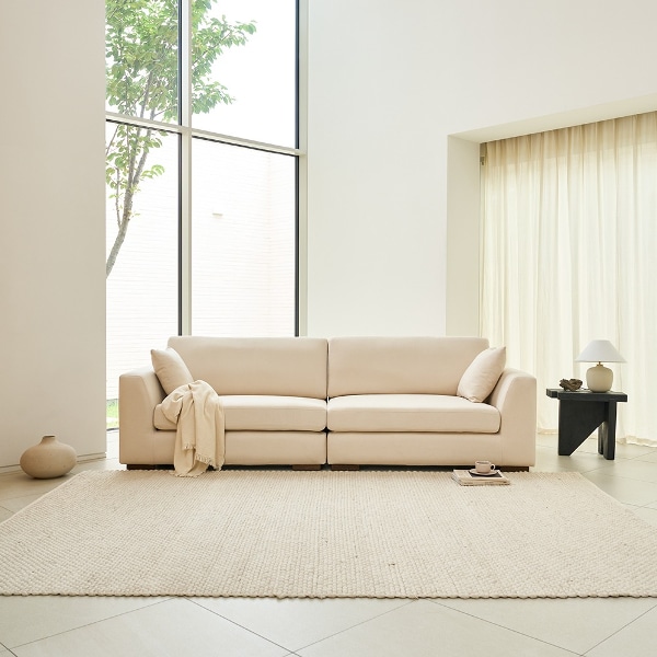 [by CASAMIA] 벨로씨 애드 워셔블 풀커버 패브릭 소파 4인 