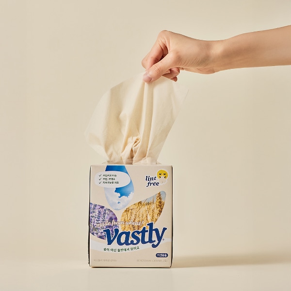 바스틀리 2겹 밀짚 미용 갑티슈 86매