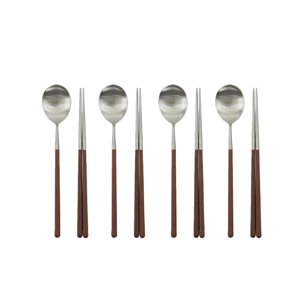 [기프트 특가] 우디 4인 수저세트 8P