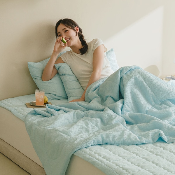 포휴즈 시어서커 리플 여름 차렵이불세트 (SS/Q/K)