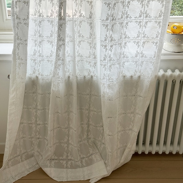 모닝 가든 레이스 자수 커튼