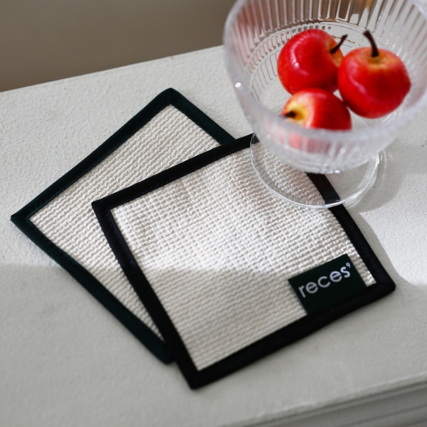 플레인 코튼 사각 티코스터 2colors