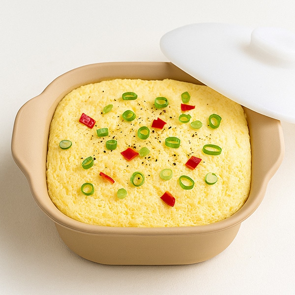 국내생산 전자렌지용기 프리미엄 실리콘 계란찜기 600ml (택1)
