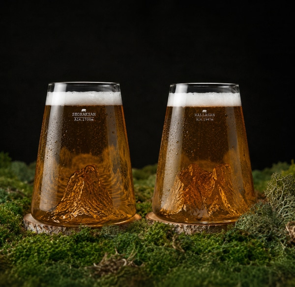 [쇼핑백 증정] 마운틴 맥주잔 하이볼잔 한라산&설악산 450ml 2세트