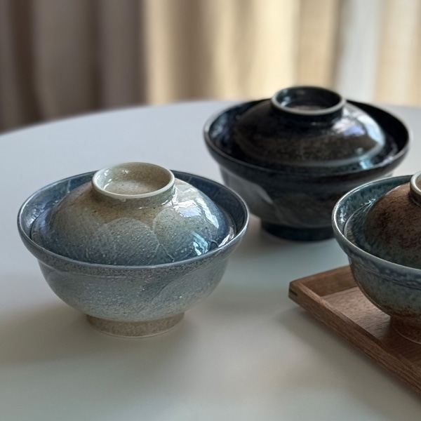 [1+1] 담음새가 좋은 뚜껑있는 텐동그릇 (4color) MADE IN JAPAN