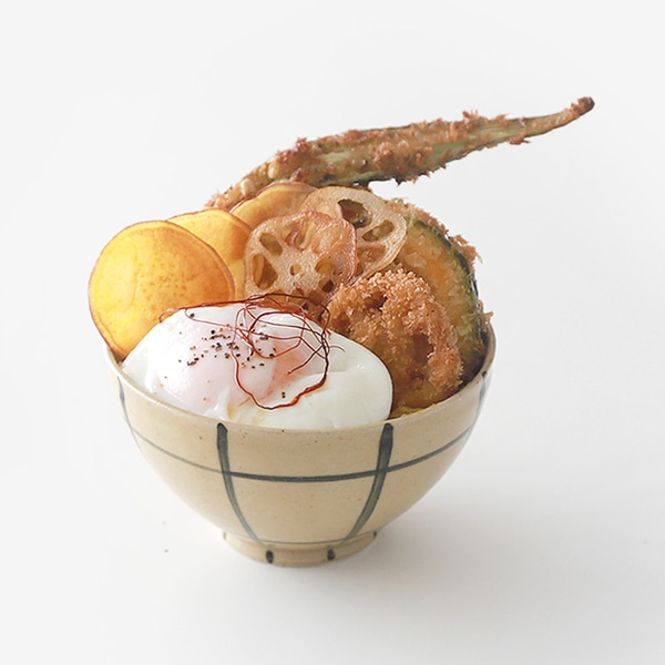 두들체크 보울 베이지 밥공기 11cm